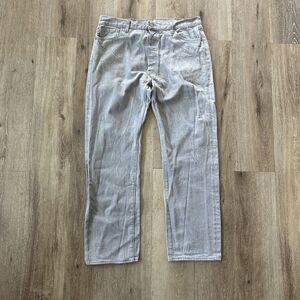 Levi’s 501 XX Mens Button Fly Jeans Light Wash Grey Denim 38x34